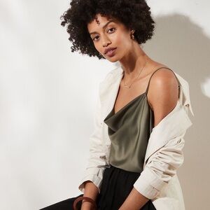 Olive Cowl Neck Camisole • Banana Republic Factory